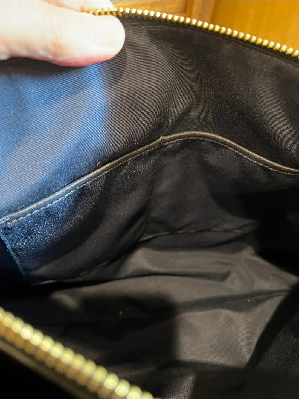 Coach Morgan satchel bag in midnight navy pebble grain leather